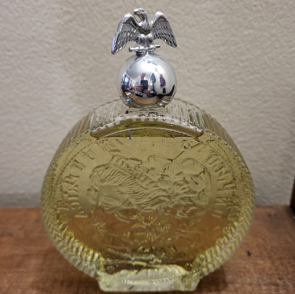 Vintage 1970s Avon Liberty Dollar After Shave, Cologne, Perfume Decanter. Estate